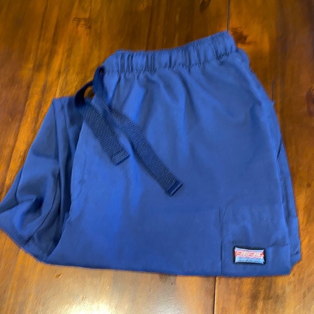 Cherokee Navy Drawstring Scrub Pants Size 14